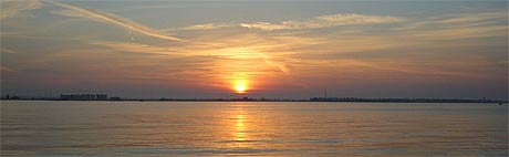 Warm winter sunset in the Red Sea