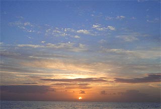 Beautiful winter sunrise in the Red Sea