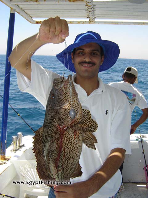 Fishing from Egyptian fishing boat